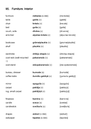 English Latvian Vocabulary Furniture Interior In 2020 Interior Design Vocabulary Romanian Language Bulgarian Language