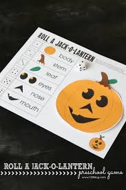 Have A Festive Time With This Roll A Jack O Lantern Preschool Game Halloween Kindergarten Halloween Preschool Halloween Printables Free