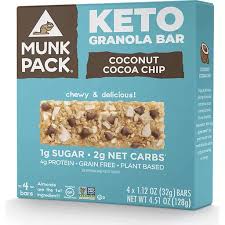 Munk pack maple pecan keto granola bar to indulge your sweet tooth. Munk Pack Keto Coconut Cocoa Chip Granola Bar 4 Ea Granola Energy Bars My Country Mart Kc Ad Group