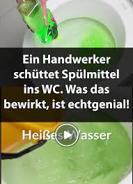 Ein Handwerker Schuttet Spulmittel Ins Wc Was Das Bewirkt Ist Echt Genial Handwerker Hausreinigungs Tipps Haushaltsreinigungstipps