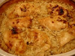Creamy Chicken In Rice Recipe Healthy Food Com Baked Chicken Legs Baked Chicken Recipes Chicken And Rice Crockpot