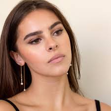 PEARL 360 EARRINGS dainty long gold or sterling silver pearl drop earring  front and back double sided post earring for affordable gift