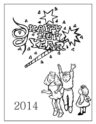 The Kids Happy New Year Coloring Page New Year Coloring Pages Happy New Year Coloring Pages