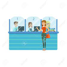 The privacy policies of dime bank do not apply to linked websites and you should consult the privacy disclosures on these. Three Bank Operators In Glass Cubicles And Woman Client Bank Service Account Management And Financial Affairs Themed Vector Illustration Royalty Free Cliparts Vectors And Stock Illustration Image 68490608
