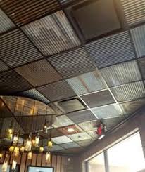 5f816cfb6e23b1c445c6c42478dbcbe7 Jpg 236 281 Salvaged Corrugated Tin Ceiling Like The Industrial Vibe But Mig Dropped Ceiling Drop Ceiling Tiles Diy Ceiling