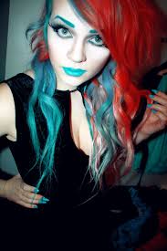 Red And Blue Grunge Hair Bold Hair Color Dyed Hair Blue