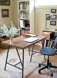 How To Make A Desk With Ikea Trestle Legs And Old Wood Flooring An Oregon Cottage In 2020 Industrial Style Table Rustic Industrial Furniture Furniture