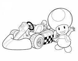 Coloriage mario kart 8 deluxe voiture de course. Coloriage Toad De Mario Kart A Imprimer Et Colorier