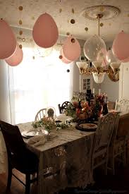 Round out the party decor with solid color streamers. Rose Gold 21st Birthday Party