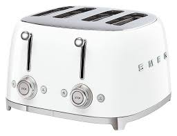 Smeg Tsf03wheu Anni 50 Grille Pain 4 Tranches Blanc Vieffetrade