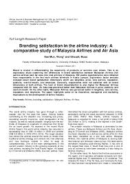 What travelers say about malaysia airlines. Pdf Branding Satisfaction In The Airline Industry A Comparative Study Of Malaysia Airlines And Air Asia Brian Wong Kee Mun Academia Edu