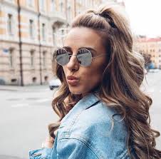 In today's luxy hair tutorial we're showing you how to create that perfectly smooth, long, and wavy half up half down pony tail hairstyle (ariana grande. Half Up Ponytail By Sendi Skopljak Long Hair Styles Hair Styles Half Ponytail