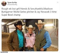 The couple wed in a private ceremony in the year 2010 in february. Diamondbacks Pitcher Madison Bumgarner Has Been Quietly Competing In Rodeos Daily Mail Online