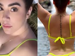 De biquíni fio-dental, Naiara Azevedo mostra boa forma em dia na cachoeira