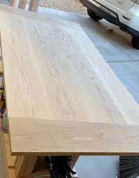 In this video, i will show you how i built this beautiful stylish herringbone pattern dining table using one sheet of plywood and. First Time Messing With Hardwood White Oak Table Top Now Time To Build A Frame Woodworking