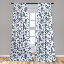 The white color and the vivid magnolia can show master's pure and graceful character. Blue Curtains 2 Panels Set Chinese Floral Garden Pattern Nature Inspirations With Traditional Ornament Design Window Drapes For Living Room Bedroom 56 W X 63 L Blue White By Ambesonne Walmart Com Walmart Com