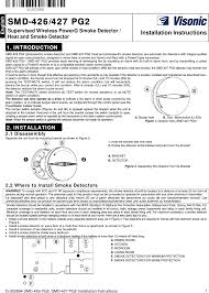 Optical detectors use an infrared light source and a photodiode to detect smoke. Visonic Smd426 Smd427n Wireless Smoke Detector User Manual