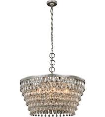 Antique silver accents are attractive. Elegant Lighting 1219d28as Rc Nordic 6 Light 28 Inch Antique Silver Pendant Ceiling Light Urban Classic
