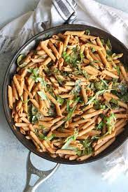 Creamy Vegan Tomato Basil Pasta Hummusapien Recipe Vegetarian Recipes Healthy Pasta Dishes Healthy Vegetarian