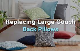 Coral stripes large sofa pillow. Replacement Couch Pillows Bring Life Back To Your Old Couch