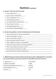 Nutrition Nutrients Mind Map And Exercises Worksheet Free Esl Printable Worksheets Made By Teachers Nutrients Lesson School Health Nutrition Labels