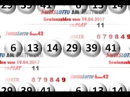 Ziehung der schweizer lottozahlen statt. Swiss Lotto Zahlen Vom Mittwoch 19 04 2017 Youtube