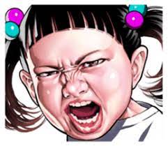 Angry Face Of Children Stiker Line Line Store Wajah Lucu Seni Wajah Gambar Simpel