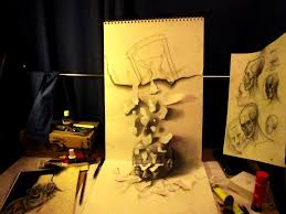 One of the most notable aspects about making 3d art with pencil and paper is the shading technique which needs to be learnt and practiced for years to create the illusion of reality. Unbelievable Anamorphic 3d Drawings By Wladimir Inostroza Amusing Planet