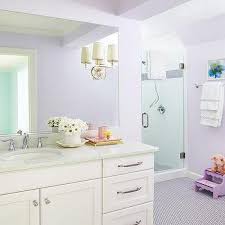 Black, white and purple bathroom. Purple Kids Bathroom Walls Design Ideas