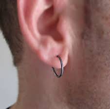 men 39 s black earrings 15mm huggie hoop earrings unisex sterling silver square tube hoops mens jewel huggies earrings black hoops earrings mens jewelry