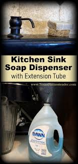 Kitchen sink soap dispenser pump parts. Kitchen Sink Soap Dispenser Hand Pump With Extension Tube To Bulk Dishwashing Liquid Bottle Beneath Sink Parts Labeled Collage Texashomesteader Texas Homesteader