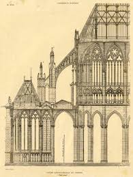 Partial Section Of The Cathedral Amiens Cathedral Architecture Architecture Gothic Architecture
