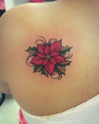 Poinsetta Tattoo Christmas Tattoo Birth Flower Tattoos Small Hand Tattoos
