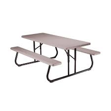 Lifetime Products 72 In Gray Resin Rectangle Folding Picnic Table Lowes Com Folding Picnic Table Picnic Table Picnic Table Bench