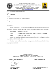 Karena surat undangan bersifat resmi, maka ada beberapa hal. Surat Undangan Ukm