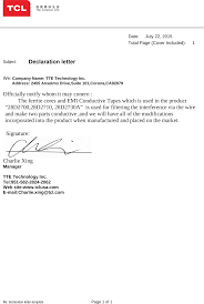 Cover letters should be around . 28d2700 Lcd Tv Cover Letter Declaration Letter Tte Technology