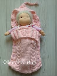Ideal size for the stroller and very practical baby shower gift to make for new moms. Hand Knitted Light Pink Doll Sleeping Bag Handmade Doll Clothes Ollebol Muis