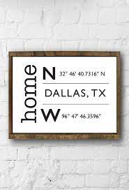 Pin By Jean Jaksa Mollenkopf On Brother Ideas Coordinates Signs Custom Coordinates Sign Farmhouse Wall Decor