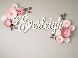 Nursery Decor Paper Flowers Wall Decor Nursery Flowers Wall Flowers Paper Flowers Backdrop Baby Shower Decoration Nursery Wall Flowers Nursery Name Decor Paper Flower Wall Decor Girl Nursery Wall