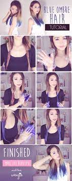 Blue Ombre Hair Dye Tutorial Blue Ombre Hair Hair Dye Tutorial Ombre Hair