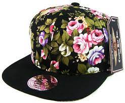 New Vintage Floral Flower Flat Bill Hawaiian Snapback Cap Hip Hop Hat Floral Blk Snapback Hats Swag Hats Hip Hop Hat