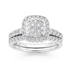 18ct White Gold Diamond Bridal Ring Set Diamond Bridal Ring Sets Bridal Ring Set White Gold Diamonds