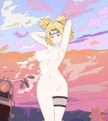 1girls armpits arms behind head arms up big breasts blonde hair  blush breasts completely nude convenient censoring ergo kami female female  only headband leg strap long hair looking at