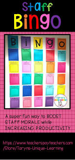 Are You Looking For A Fun Way To Boost Staff Morale And Productivity At Work Staff Bingo Could Be Just What Y Staff Morale Teacher Morale Boost Teacher Morale