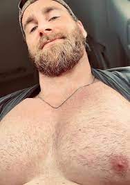 Shirtless Male Muscular Huge Hairy Chest Bearded Beefcake Hunk PHOTO 4X6  E1409 | eBay