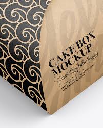 This cake box mockup can help you to display your packaging design in a photorealistic look. Kraft Paper Cake Box Mockup In Box Mockups On Yellow Images Object Mockups