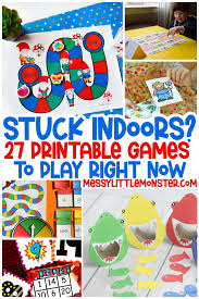 Includes games for toddlers, preschoolers, and kindergarteners covering colors, shapes, numbers, sight words, and more! Printable Games For Kids Messy Little Monster