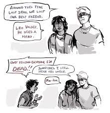 The seven demigods of the prophecy of seven—percy jackson, annabeth chase, jason grace, leo valdez, piper mclean, hazel levesque, and frank zhang—go. Dead But Can Still Here Him Memes With Jason Leo And Piper Percy Jackson Funny Percy Jackson Ships Percy Jackson Memes