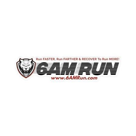 6AM RUN layout identity logo
