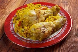 This mexican version of arroz con pollo includes large cubes of chicken and spicy green chilies. Arroz Con Pollo Chicken And Rice Taste The Islands